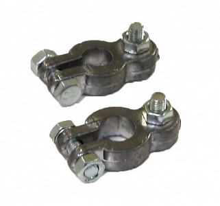 Аккумуляторные клеммы Клеммы "+ -" Азия крепление болт (комплект)  - фото Аккумуляторные клеммы Клеммы "+ -" Азия крепление болт (комплект)  - фото