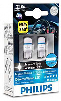 Philips W5W 12V-5W X-treme Vision LED (8000K/55lm/105C) (2шт) Philips W5W 12V-5W X-treme Vision LED (8000K/55lm/105C) (2шт)