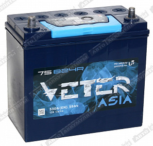 Автомобильный аккумулятор 6СТ-59.1 VL (75B24R) - фото